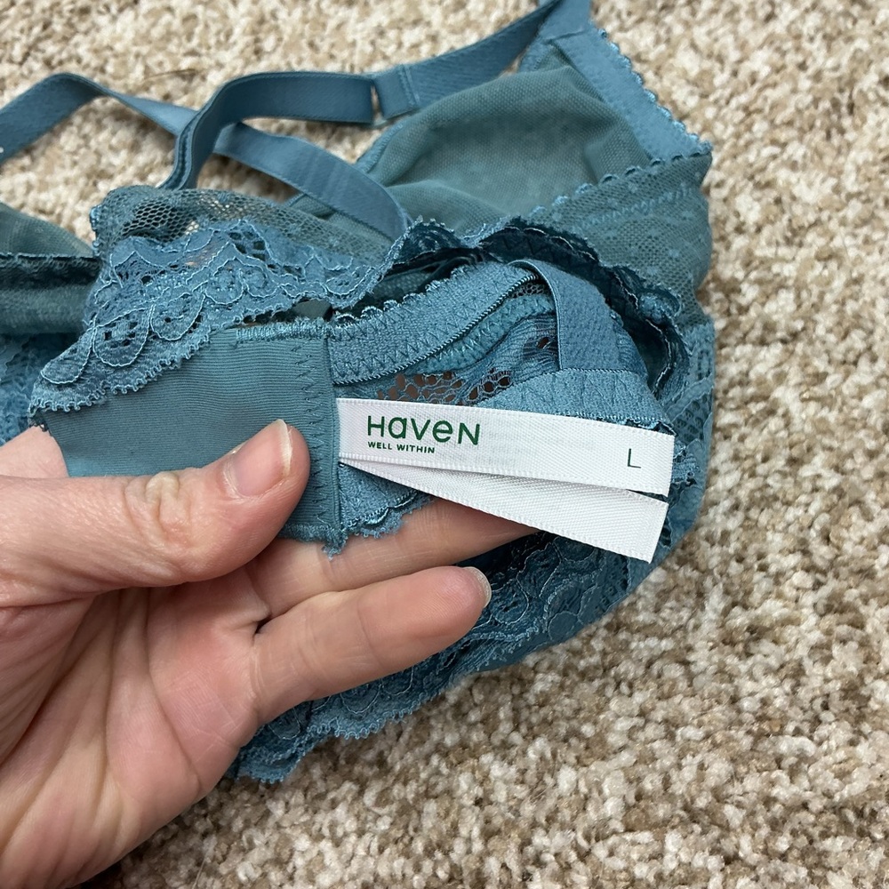 Lace Bralette in Teal - Women's Intimates - Picture 8 of 8